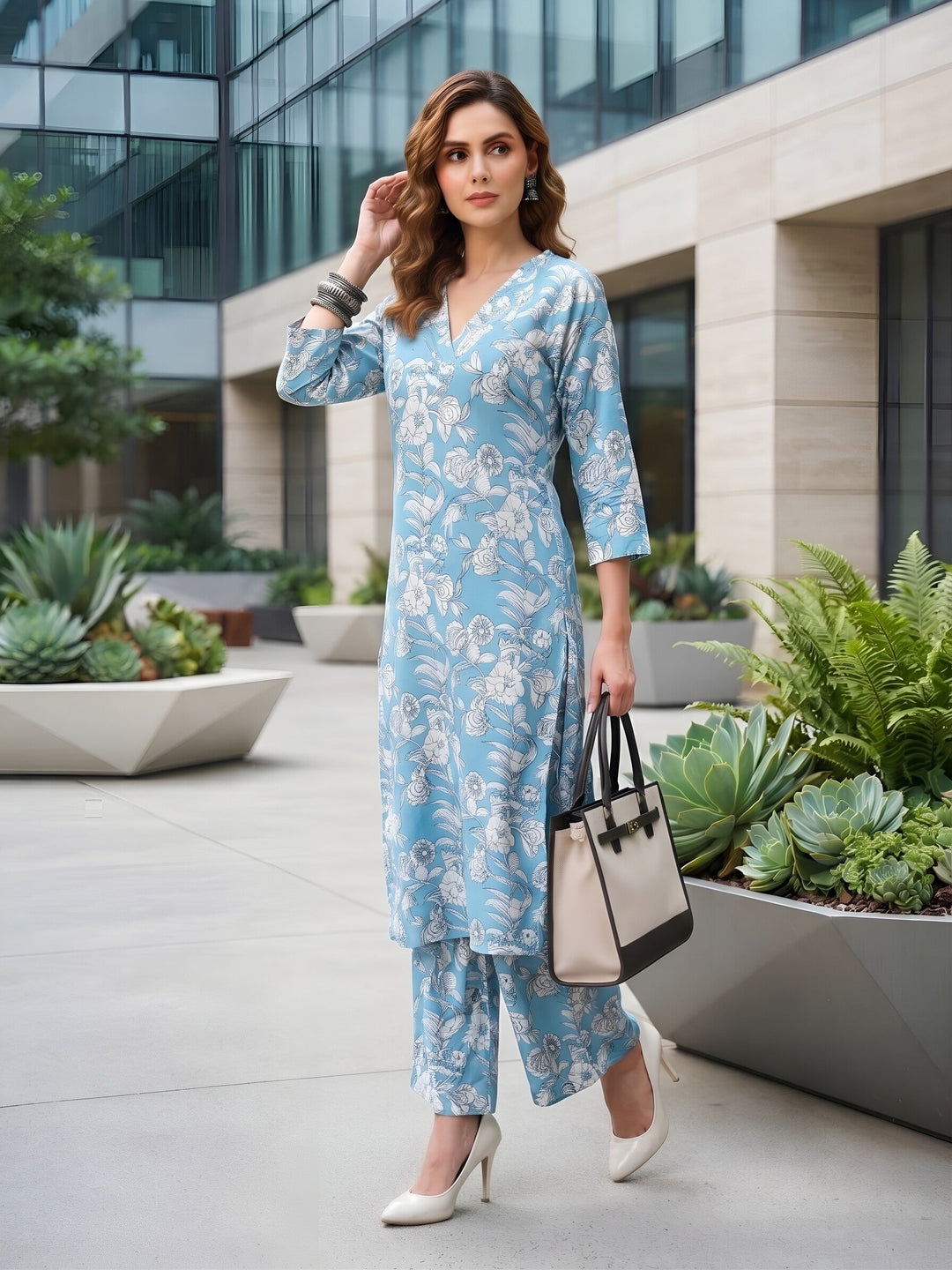 Printed Straight Two Piece Co-Ords Set