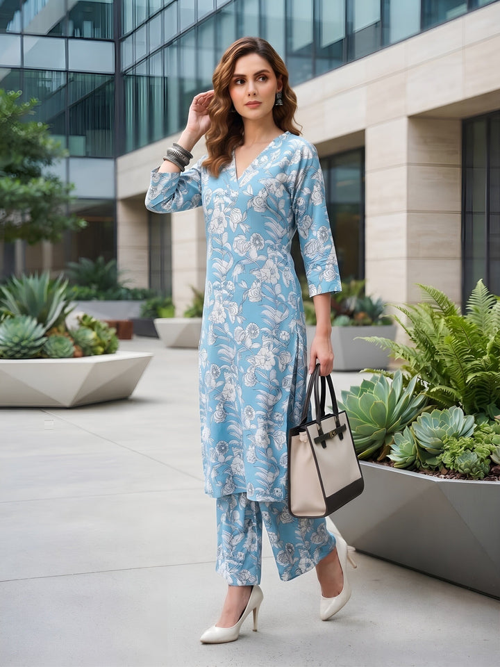 Printed Straight Two Piece Co-Ords Set