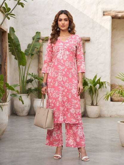 Printed Straight Two Piece Co-Ords Set