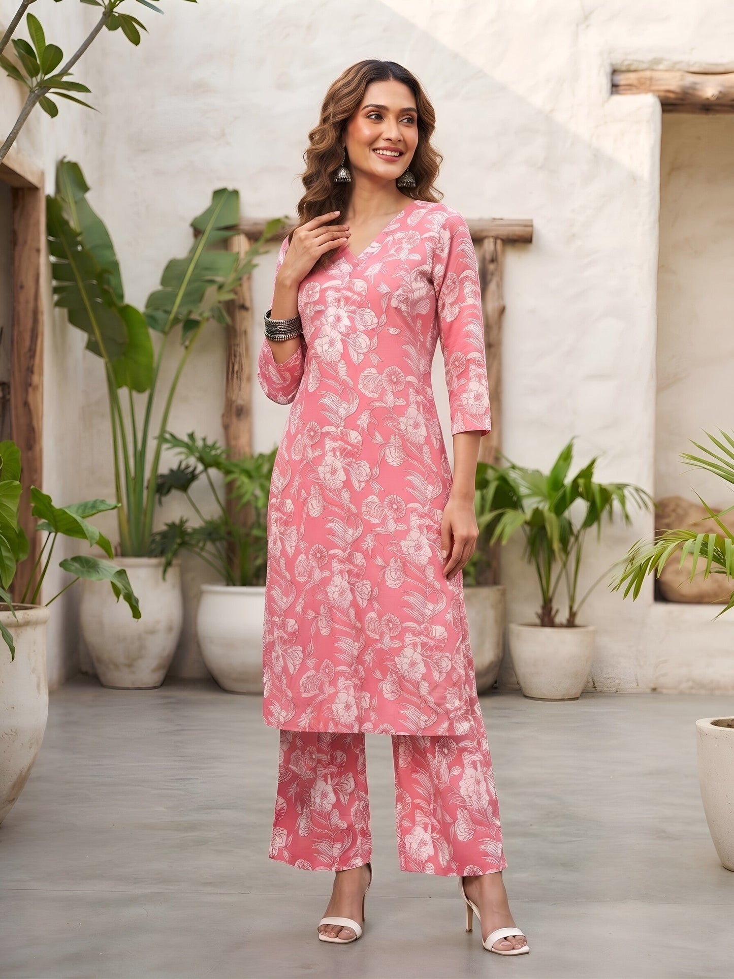 Printed Straight Two Piece Co-Ords Set