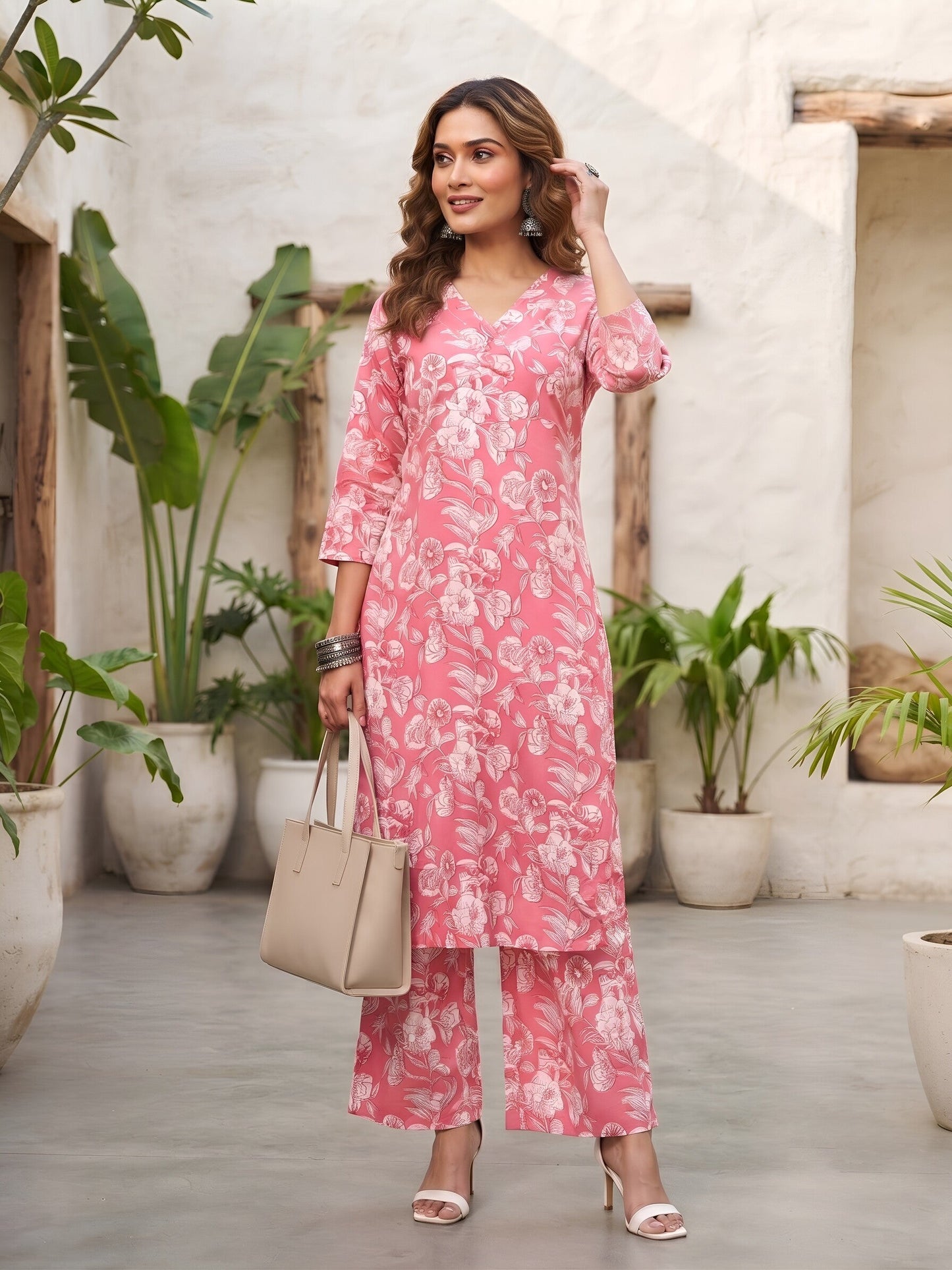 Printed Straight Two Piece Co-Ords Set