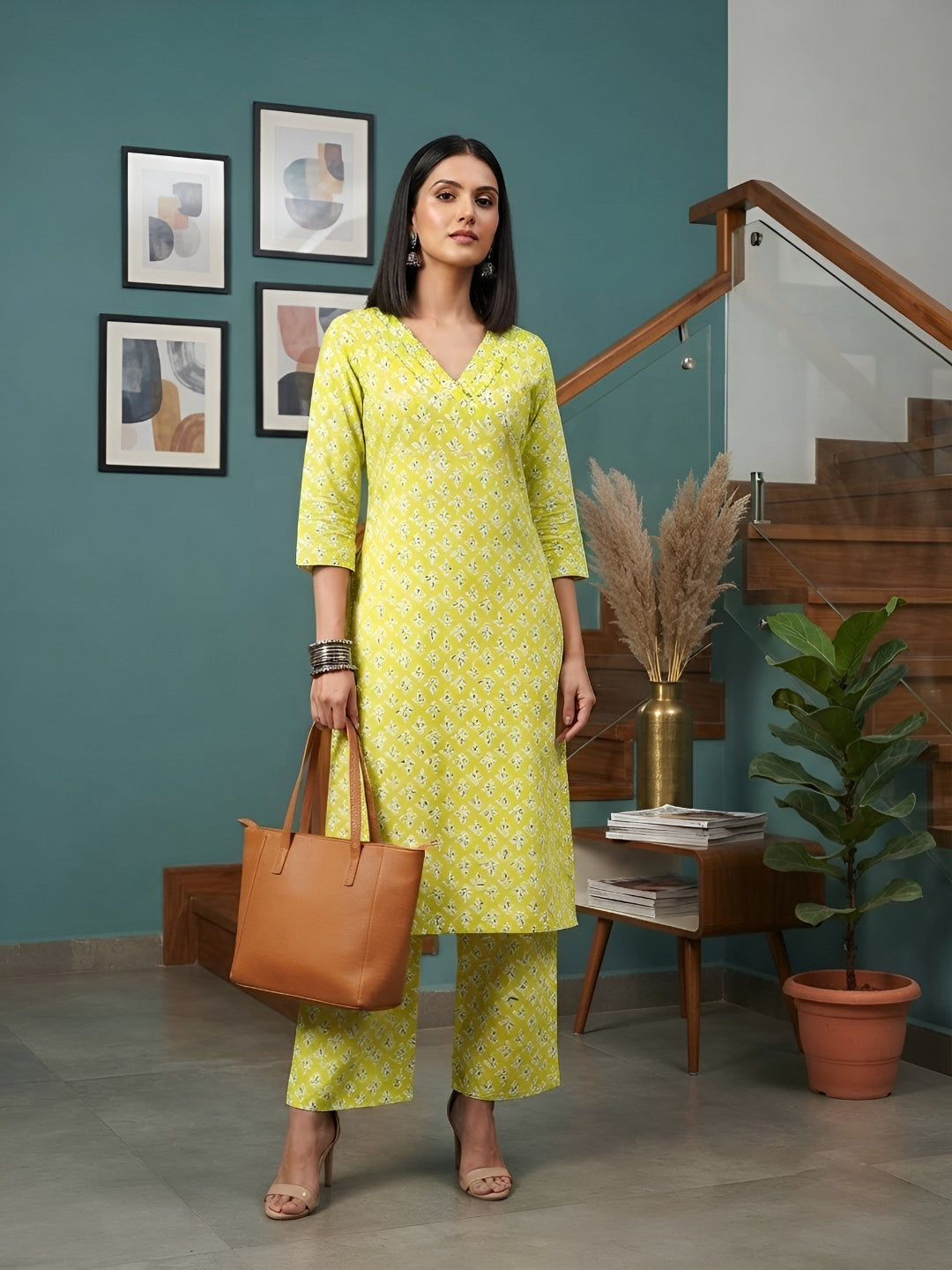Printed Straight Two Piece Co-Ords Set