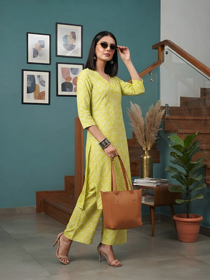 Printed Straight Two Piece Co-Ords Set