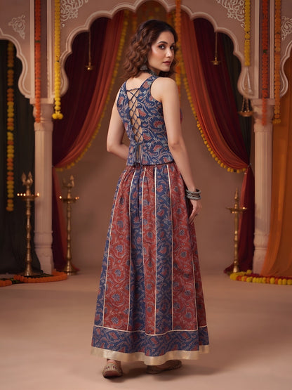Printed Skirt With Top Co-Ord Set