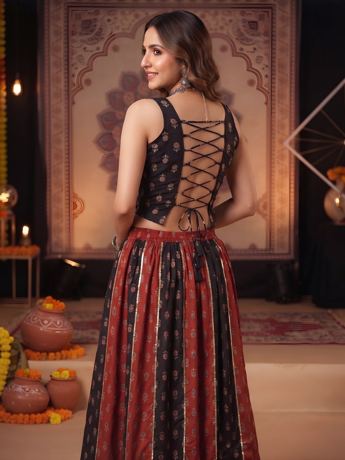 Printed Skirt With Top Co-Ord Set