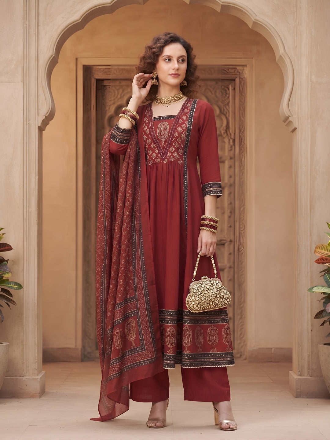 Anarkali Kurta Set With Dupatta