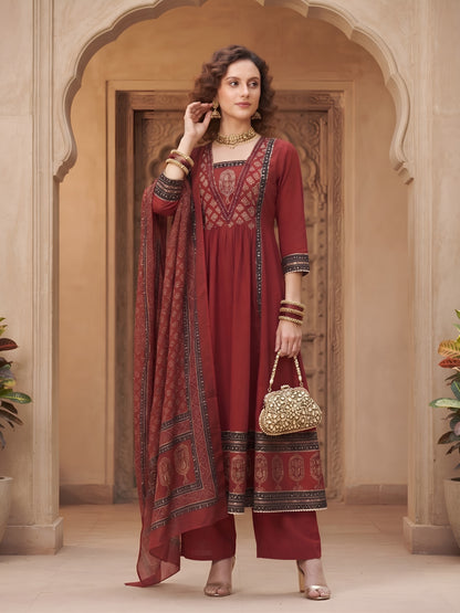 Anarkali Kurta Set With Dupatta