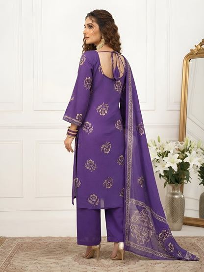 Printed Straight Kurta Set With Dupatta