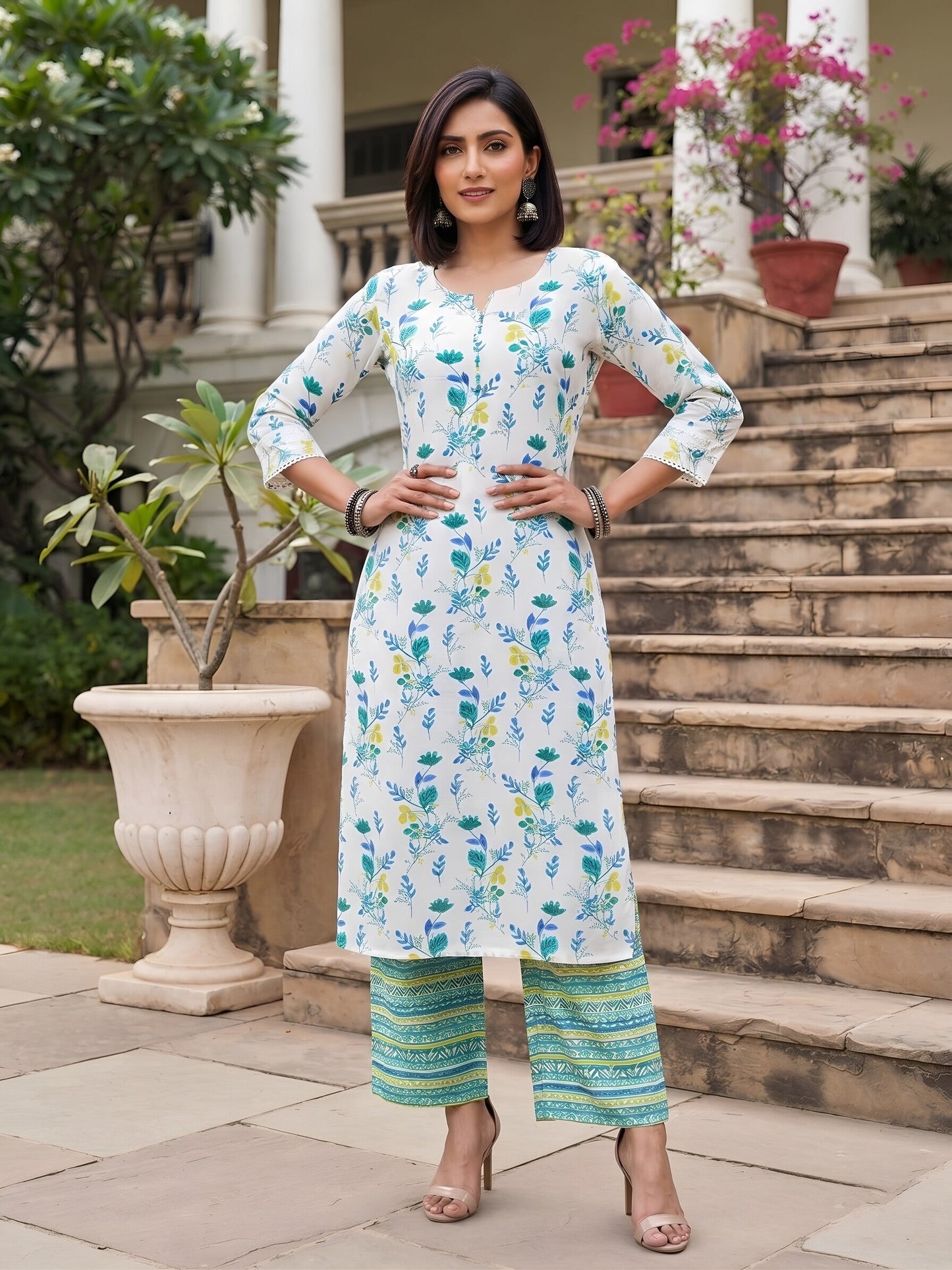Printed Straight Two Piece Co-Ords Set