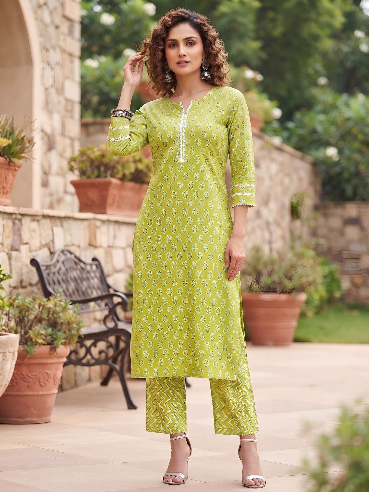 Printed Straight Two Piece Co-Ords Set