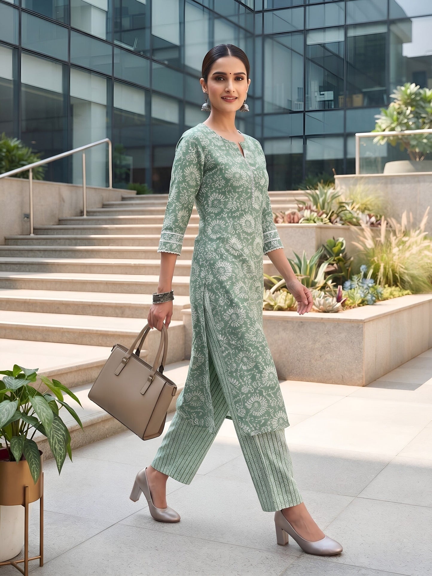 Printed Straight Two Piece Co-Ords Set