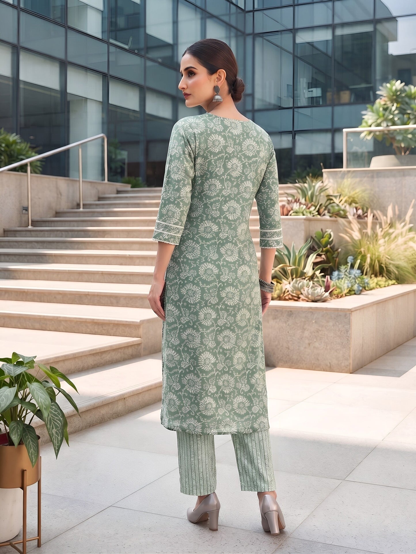 Printed Straight Two Piece Co-Ords Set