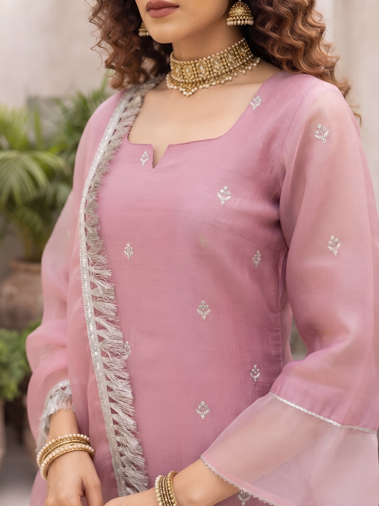 Kurta With Farshi Salwar & Dupatta