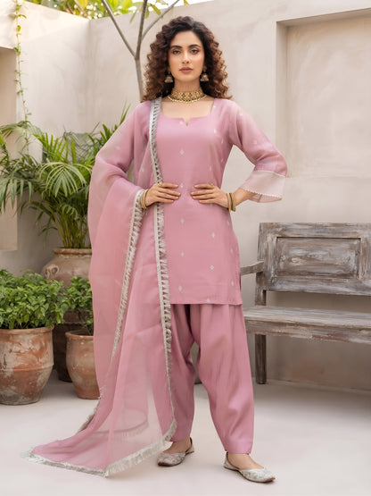 Kurta With Farshi Salwar & Dupatta