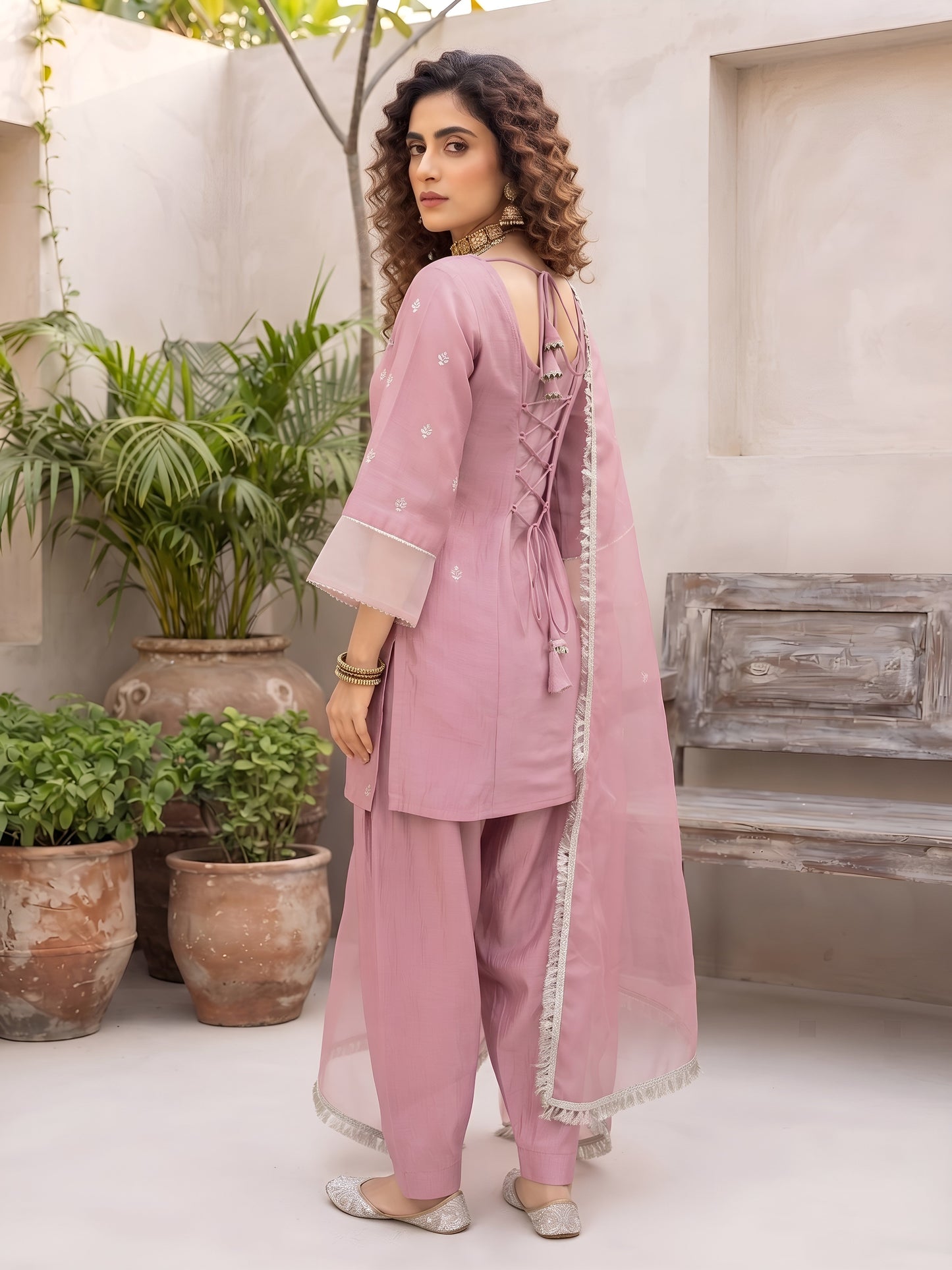 Kurta With Farshi Salwar & Dupatta
