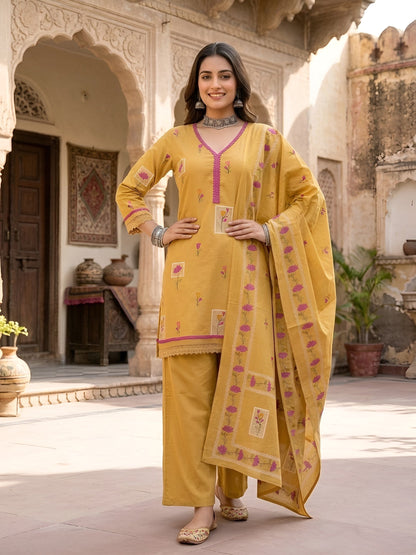 Straight Kurta Set With Dupatta