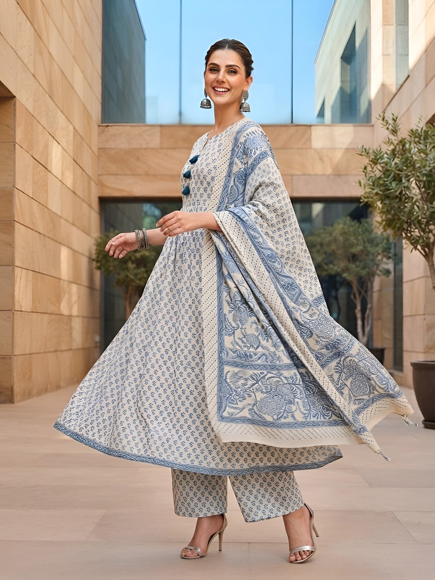 Anarkali Kurta Set With Dupatta