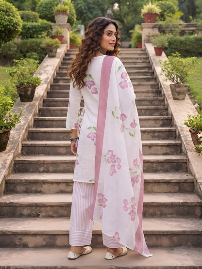 Printed Kurta With Farshi Salwar & Dupatta