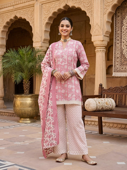Straight Kurta Set With Dupatta