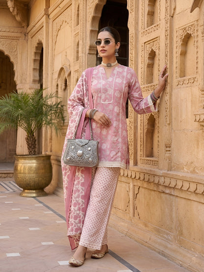 Straight Kurta Set With Dupatta