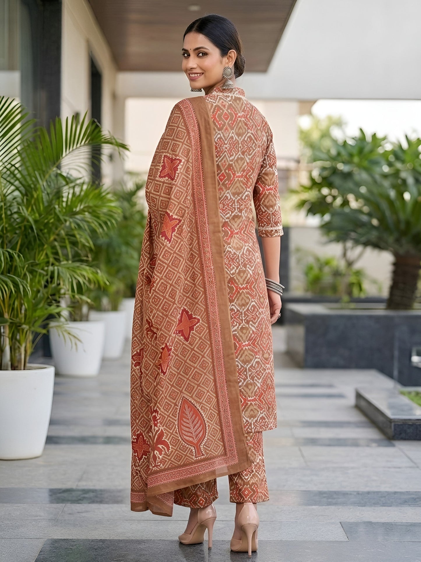 Printed Straight Kurta Set With Dupatta