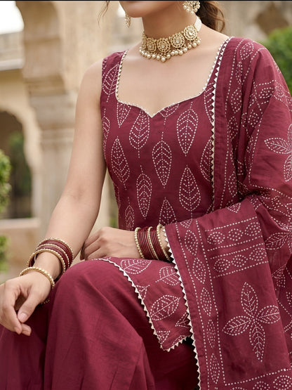 Printed Straight Kurta Set With Dupatta