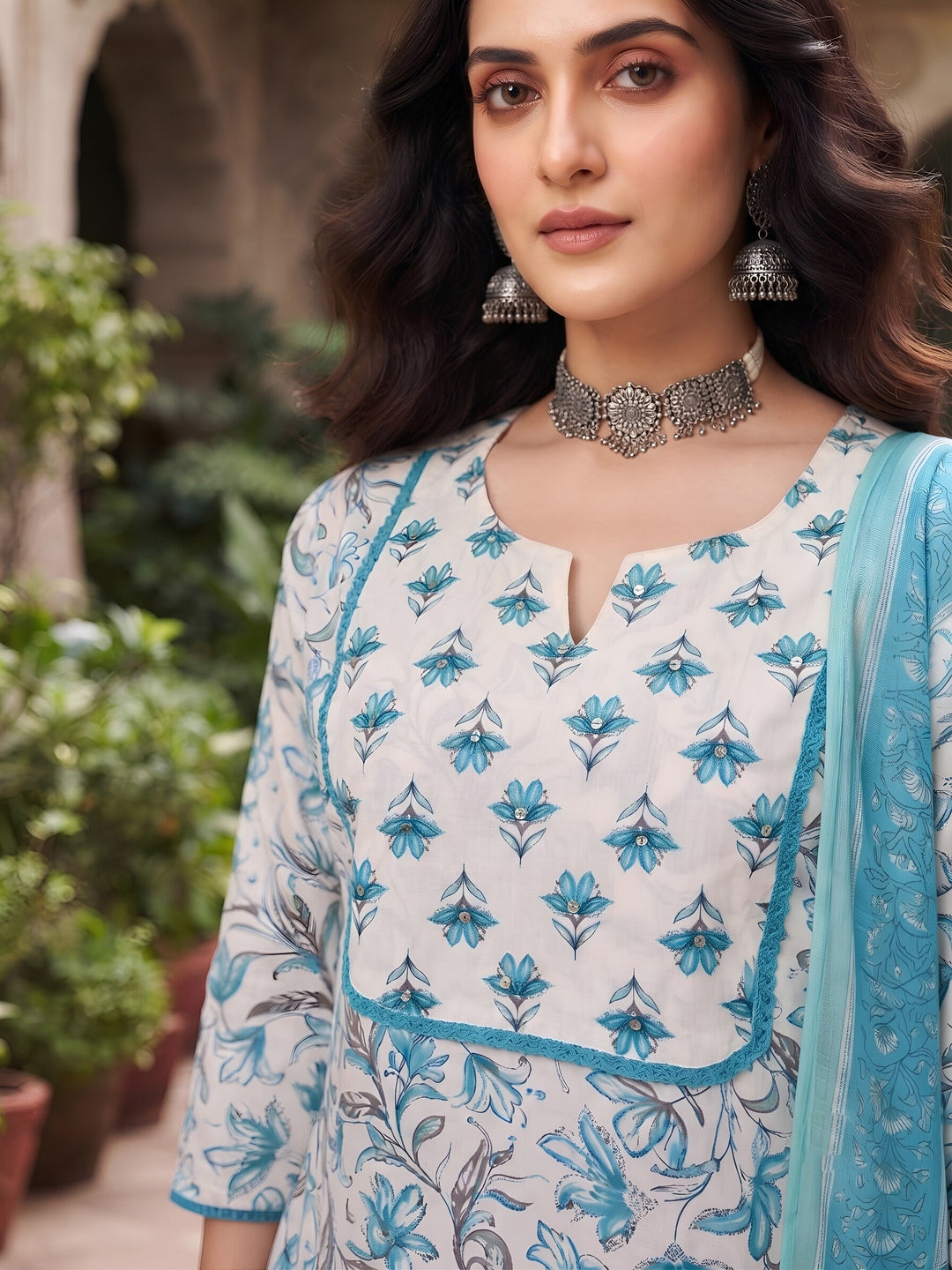 Printed Straight Kurta Set With Dupatta
