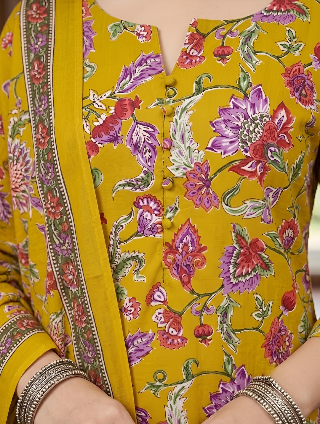 Printed Straight Kurti With Bell Bottom &amp;