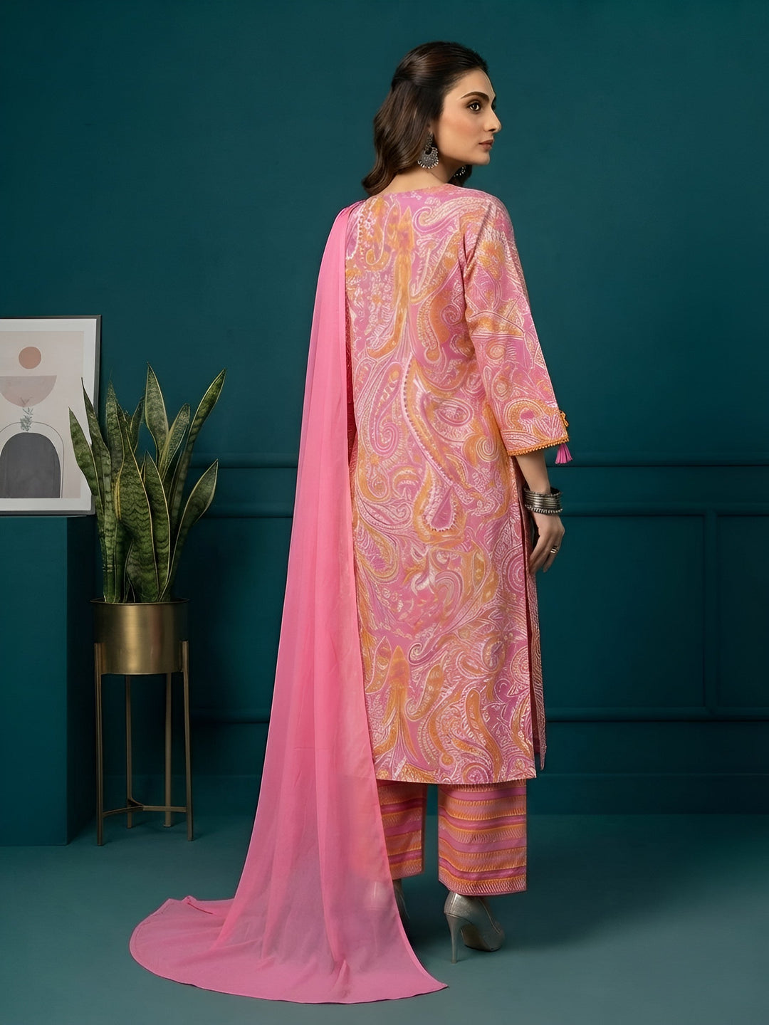 Printed Straight Kurta Set With Dupatta