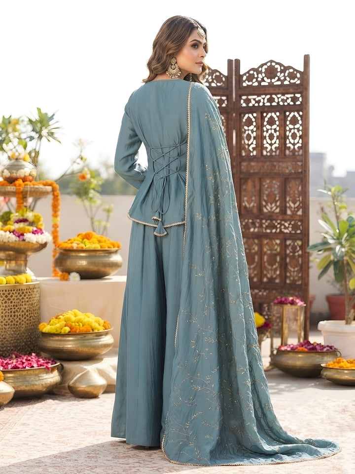 Straight Kurti with Palazzo Set With