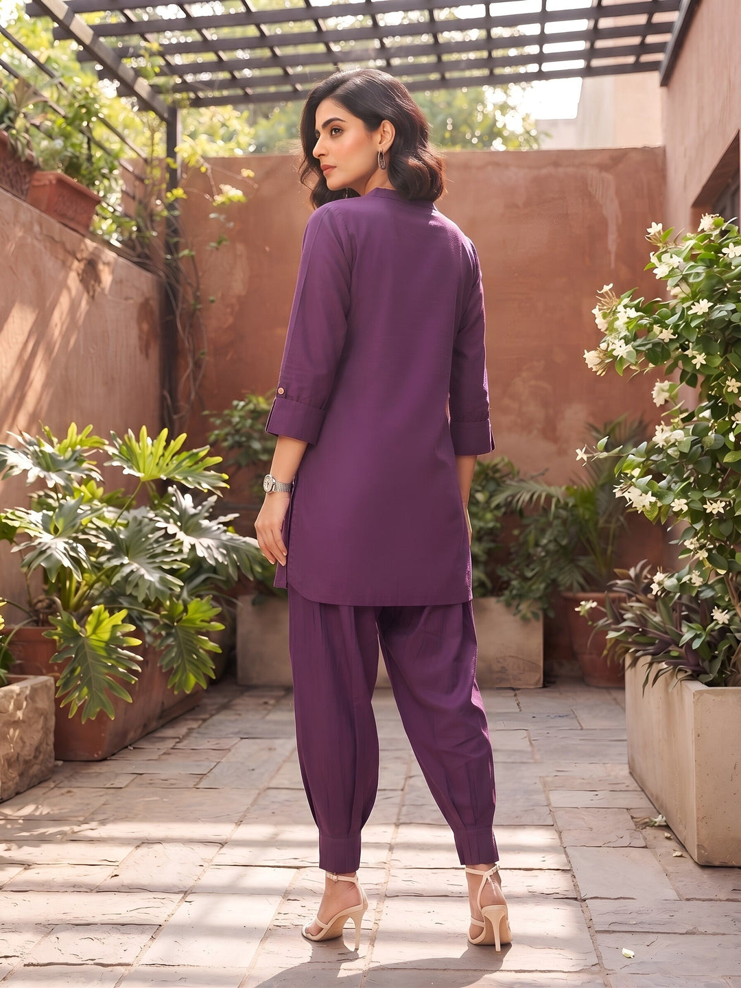 Solid Straight Two Piece Kurta Set