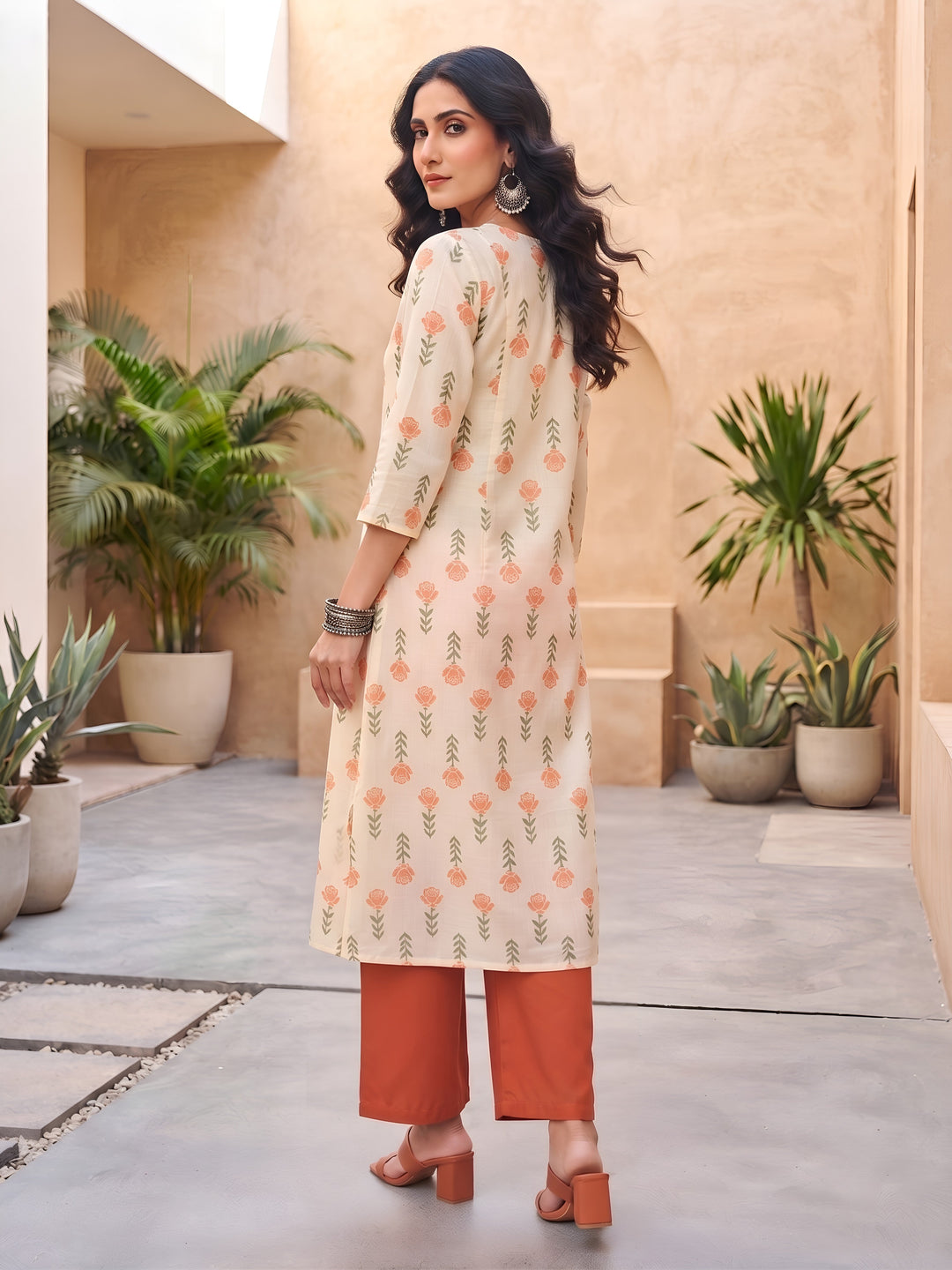 Printed Straight Two Piece Kurta Set