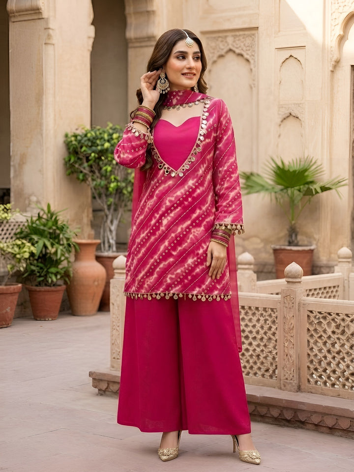 Printed Straight Kurta Set With Dupatta