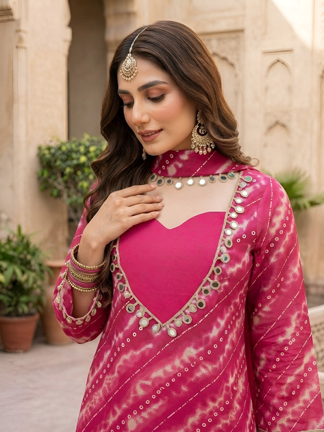 Printed Straight Kurta Set With Dupatta