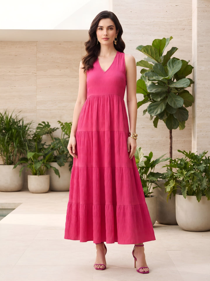 Solid Sleeveless Dress
