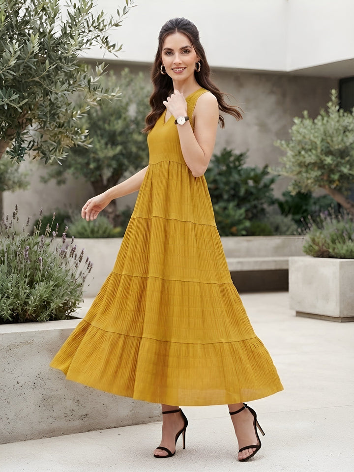 Solid Sleeveless Dress