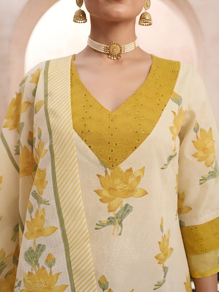 Printed Straight Kurta Set With Dupatta