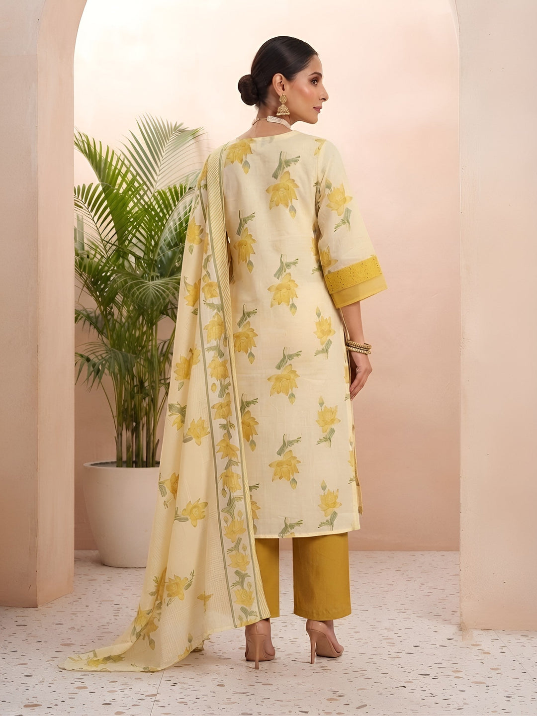 Printed Straight Kurta Set With Dupatta