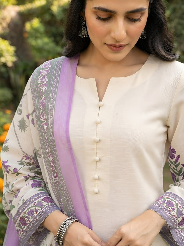 Printed Straight Kurta Set With Dupatta