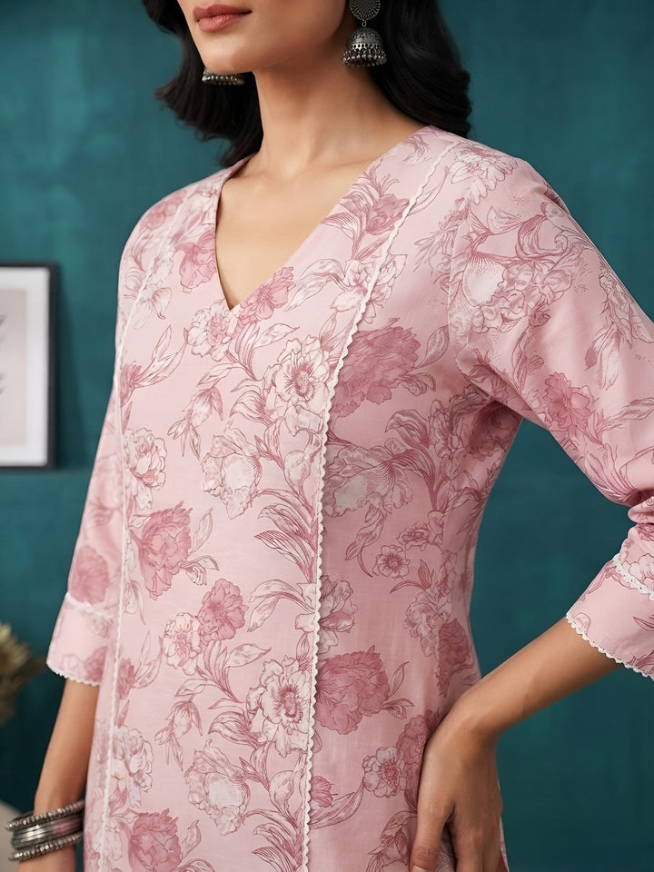 Printed Kurta With Farshi Salwar