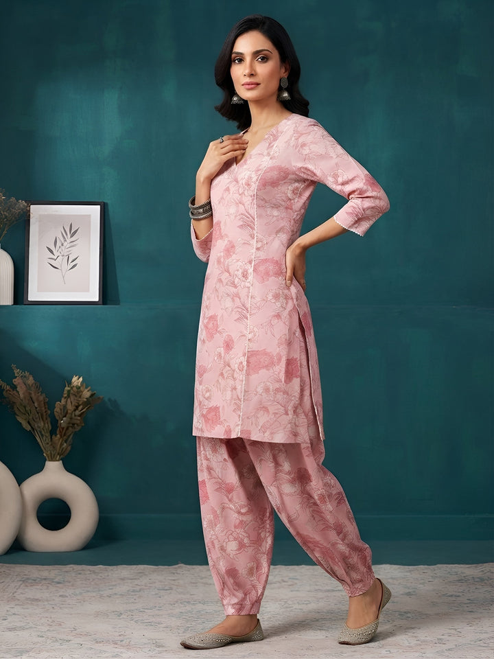 Printed Kurta With Farshi Salwar