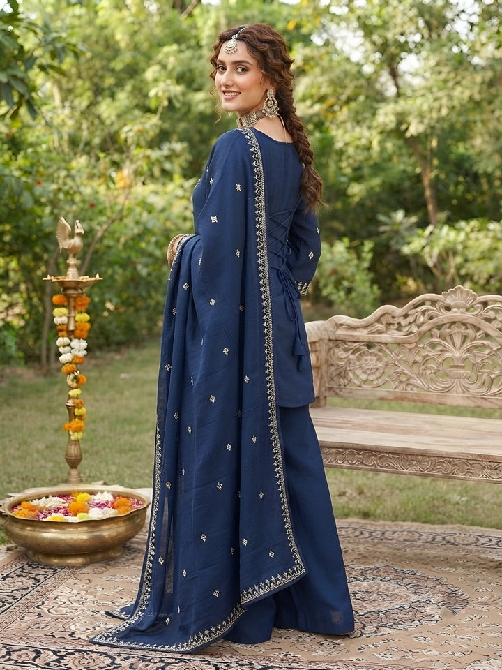 Embroidered Kurta Set With Dupatta