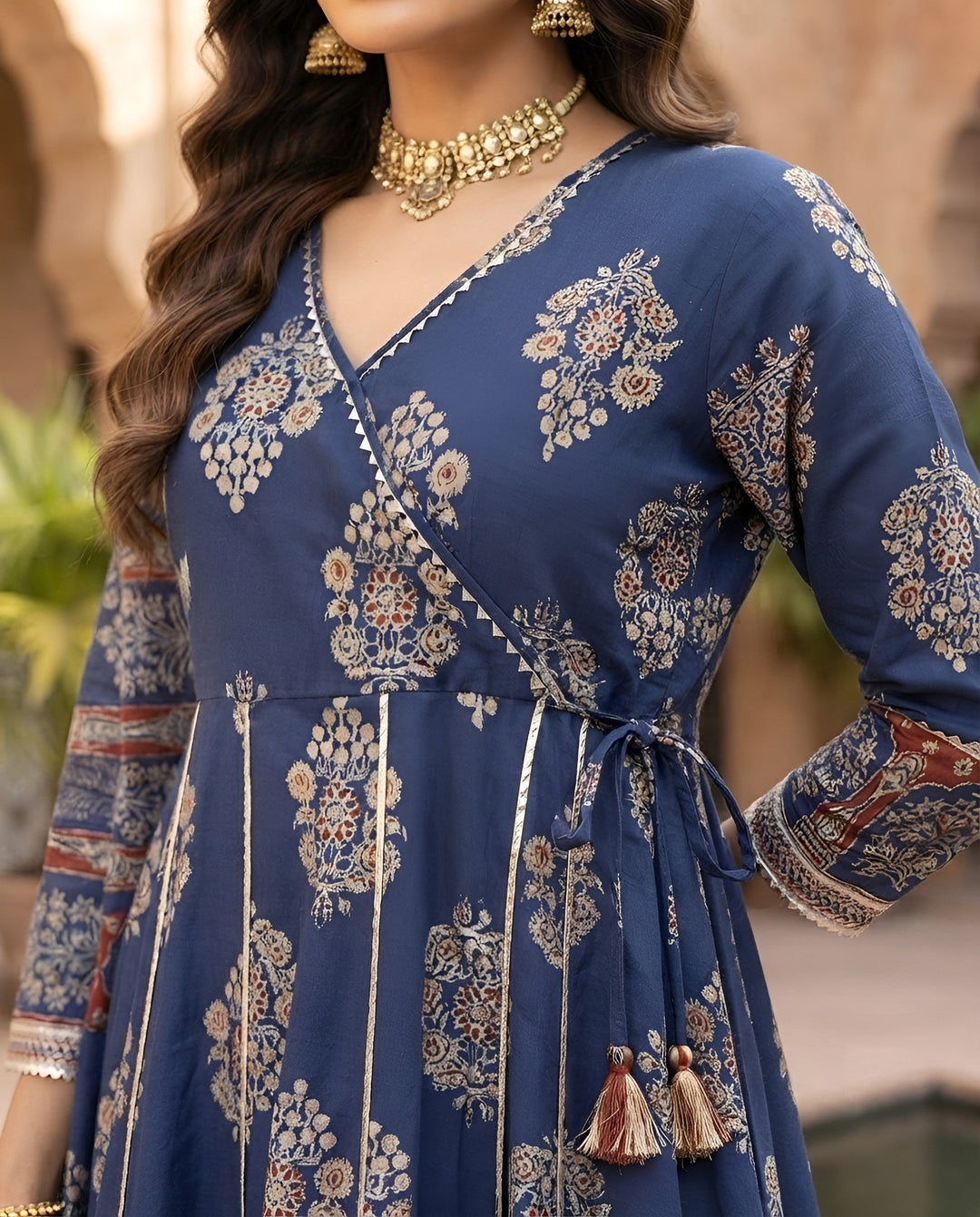 Printed Anarkali Kurta Set With Dupatta