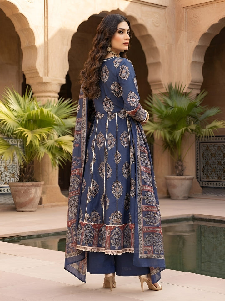 Printed Anarkali Kurta Set With Dupatta