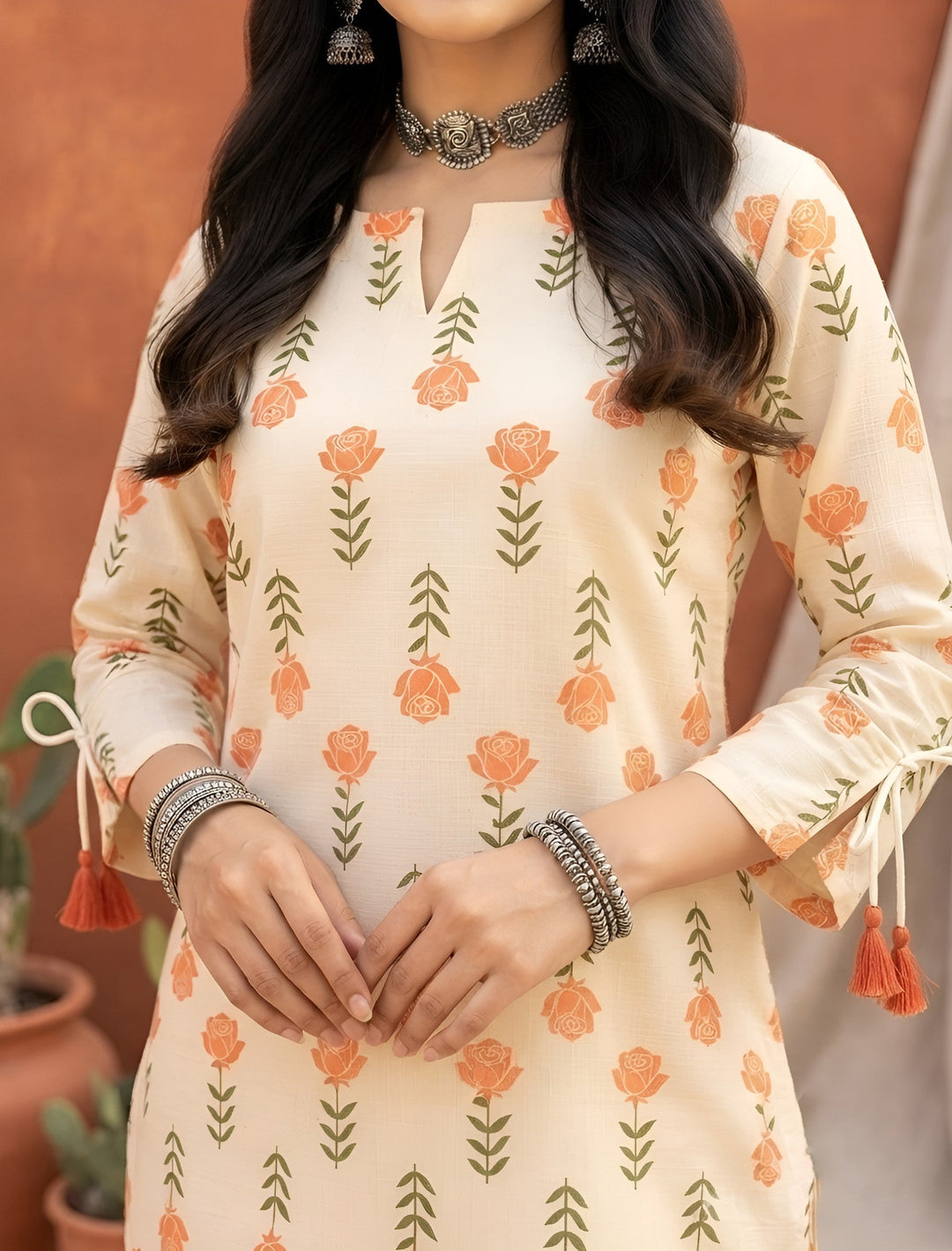 Printed Kurti &amp; Farshi Salwar Set