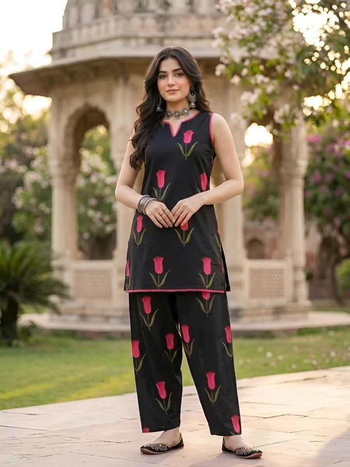 Printed Kurti With Farshi Salwar