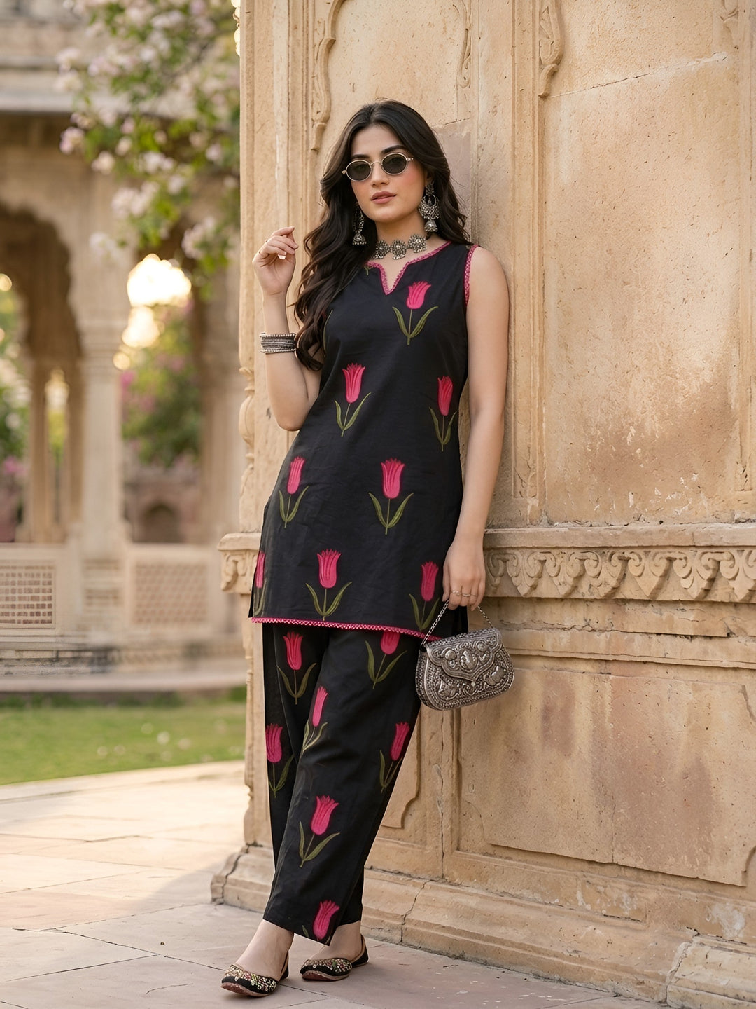 Printed Kurti With Farshi Salwar
