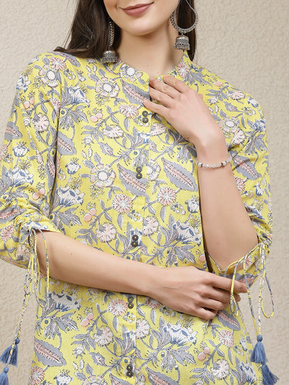 Floral Printed Cotton Shirt Style Top (Pre-Order)