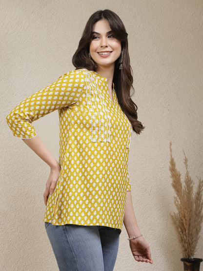 Ethnic Motif Printed Rayon Empire Top (Pre-Order)