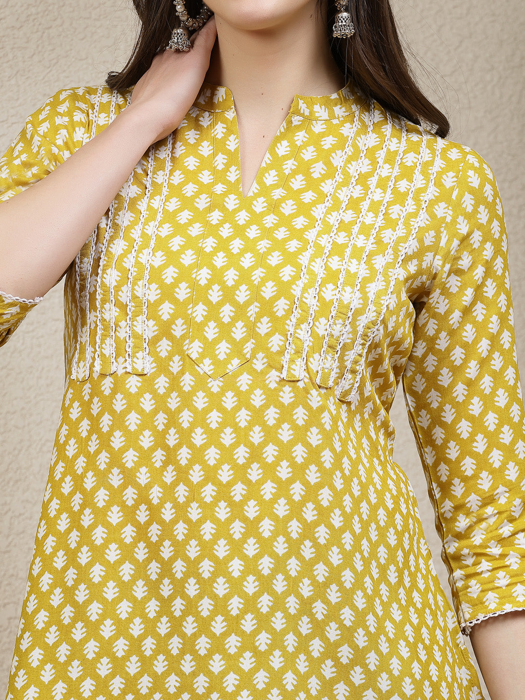 Ethnic Motif Printed Rayon Empire Top